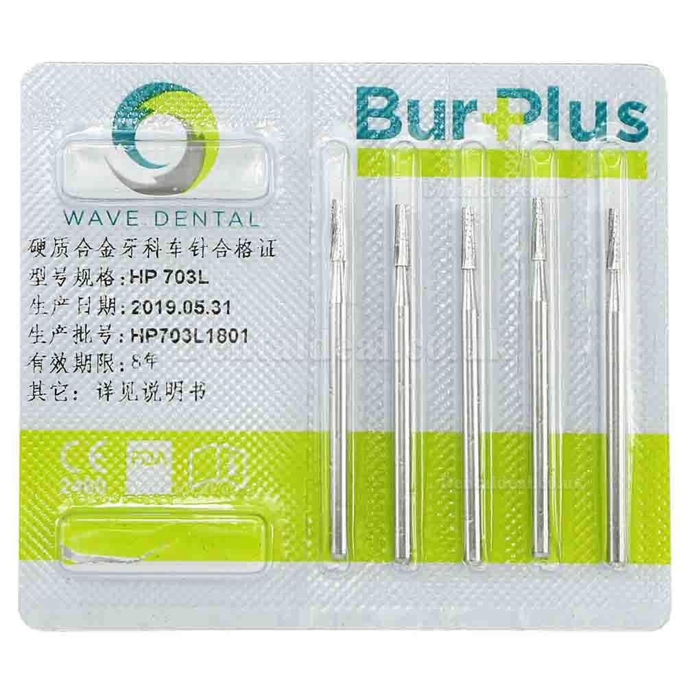 5 Boxes SBT Dental Carbide Long Burs HP 699L 701L 703L Taper Flat End Crosscut Low Speed